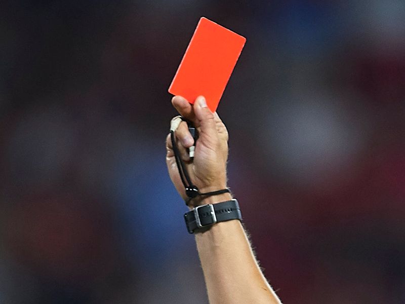 the red card in football